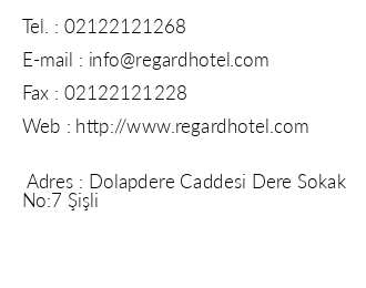 Regard Hotel iletiim bilgileri